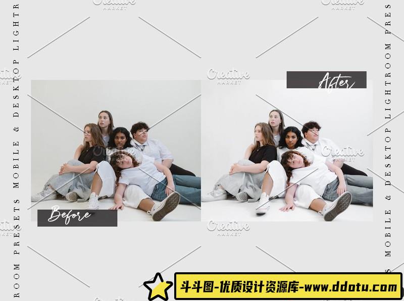 人像LR预设明亮通透奶油白街拍人像预设lr预设ps滤镜pr调色lightroom人像lut插件