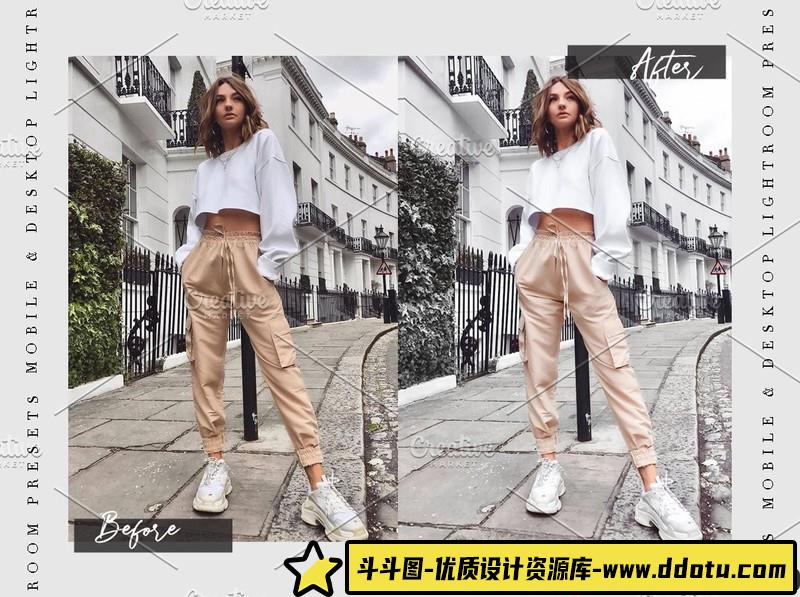 人像LR预设明亮通透奶油白街拍人像预设lr预设ps滤镜pr调色lightroom人像lut插件