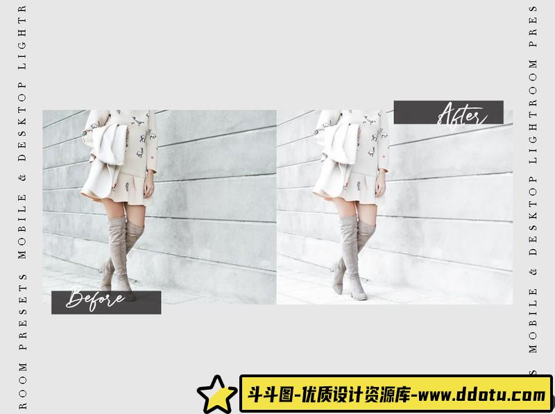 人像LR预设明亮通透奶油白街拍人像预设lr预设ps滤镜pr调色lightroom人像lut插件