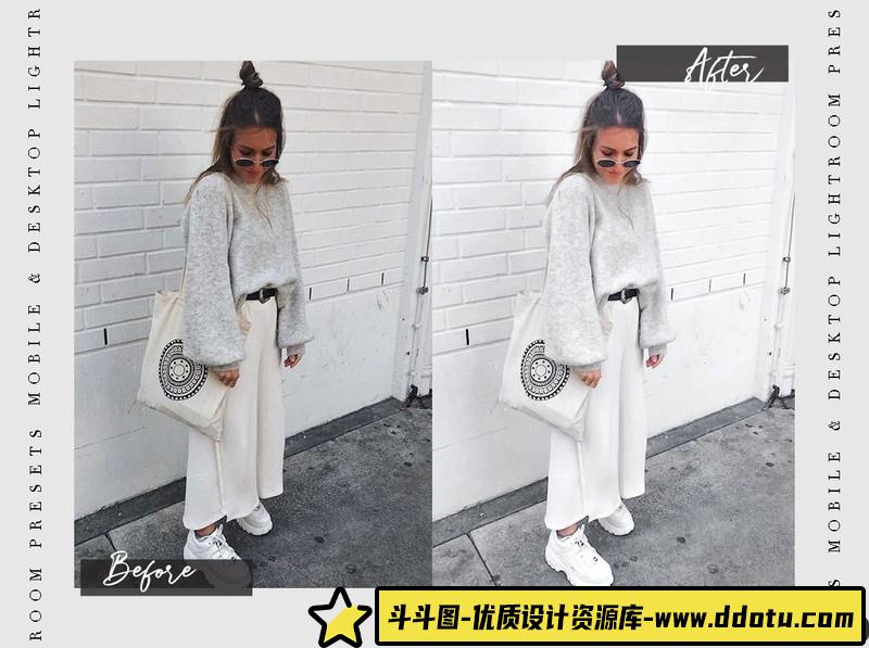 人像LR预设明亮通透奶油白街拍人像预设lr预设ps滤镜pr调色lightroom人像lut插件