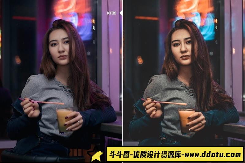 人像LR预设人像通透青橙色调预设手机预设lr预设ps滤镜pr调色lightroom人像lut插件