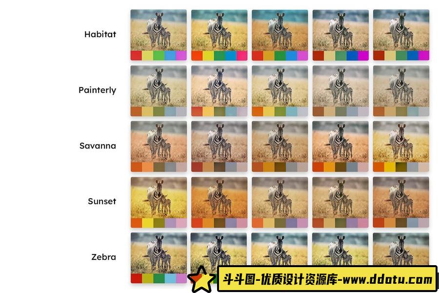 野生动物摄影后期Lightroom预设及电影短视频后期调色LUT预设