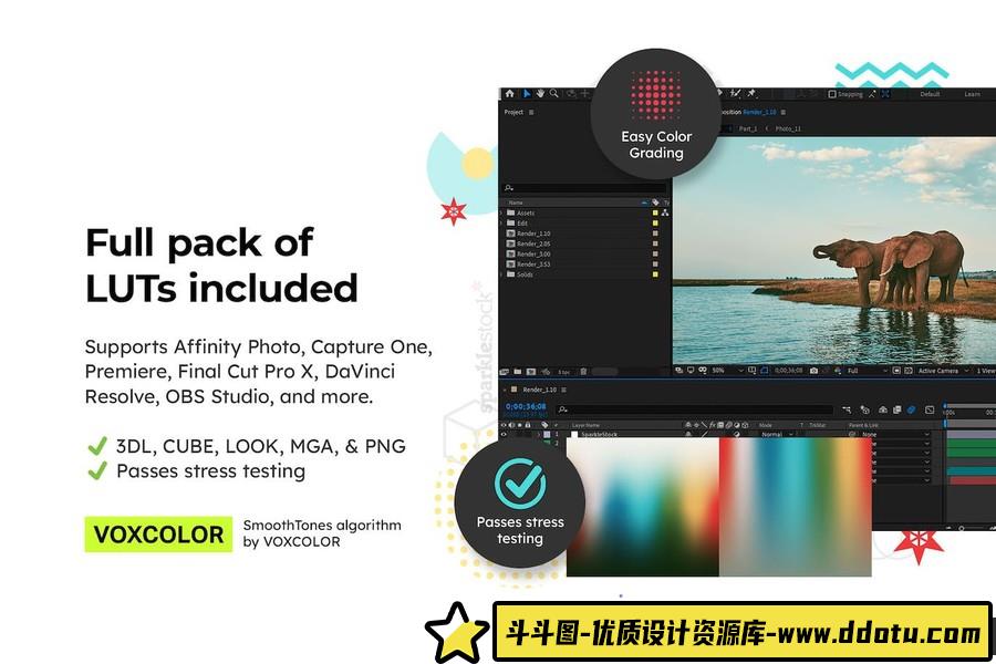 野生动物摄影后期Lightroom预设及电影短视频后期调色LUT预设