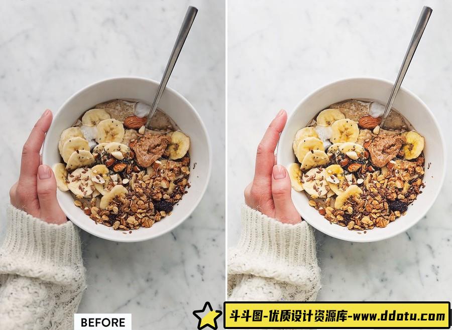 10个明亮胶片美食后期Lightroom预设 10 Bright Food Lightroom Presets