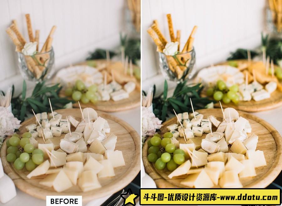10个明亮胶片美食后期Lightroom预设 10 Bright Food Lightroom Presets