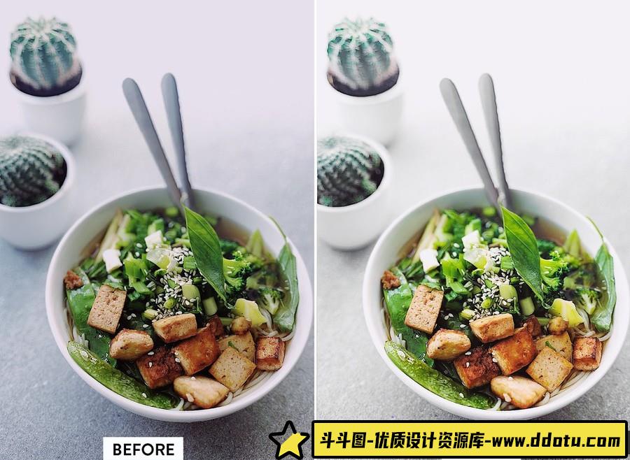 10个明亮胶片美食后期Lightroom预设 10 Bright Food Lightroom Presets