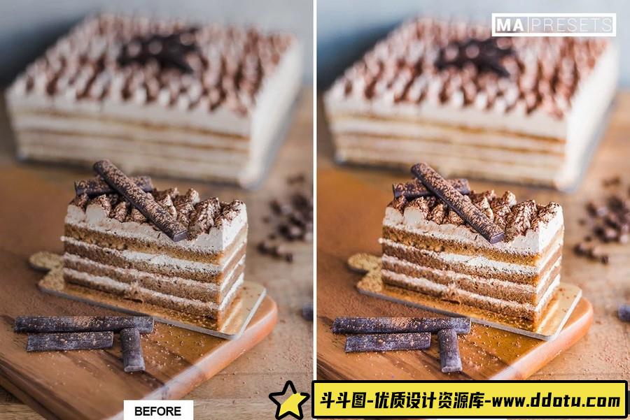 明亮通透美食蛋糕后期调色Lightroom预设 STYLED CAKE Lightroom Preset