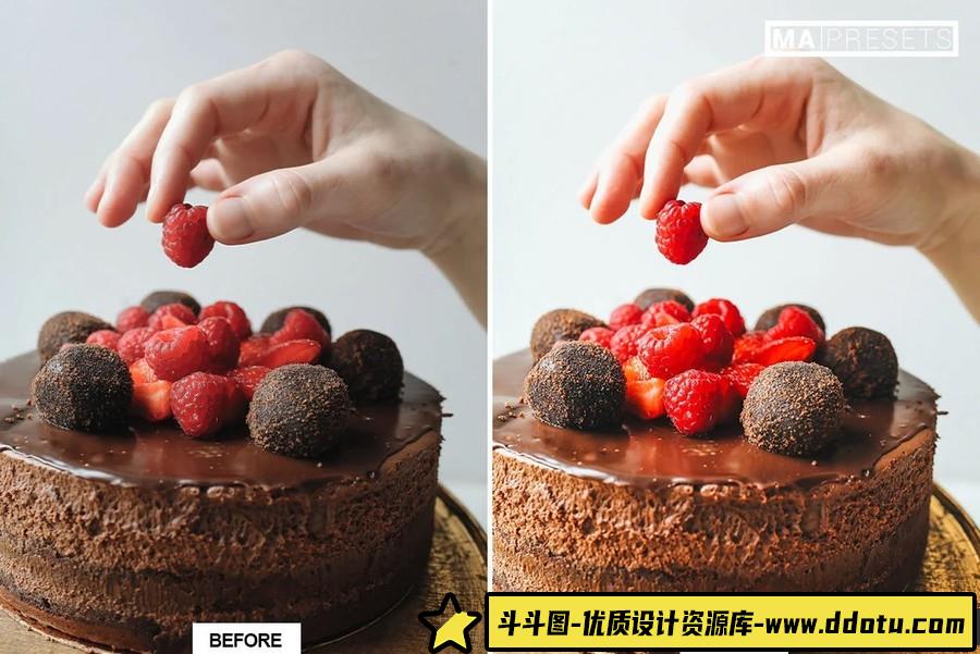 明亮通透美食蛋糕后期调色Lightroom预设 STYLED CAKE Lightroom Preset