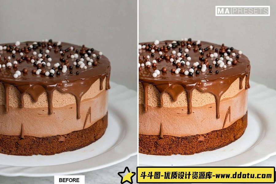 明亮通透美食蛋糕后期调色Lightroom预设 STYLED CAKE Lightroom Preset