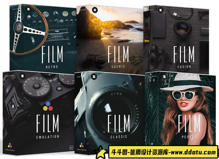 700+电影模拟大师版Lr预设 Stockpresets Lightroom Collection- Film Master-斗斗图