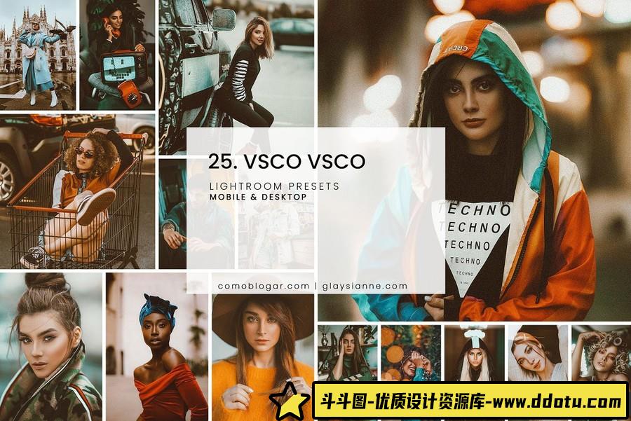VSCO胶片后期调色Lightroom预设 -25 VSCO VSCO – LIGHTROOM PRESETS-斗斗图