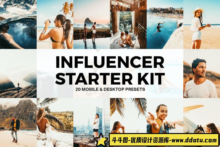 20个INS旅行人文风光后期调色Lightroom预设及视频调色LUT预设-斗斗图