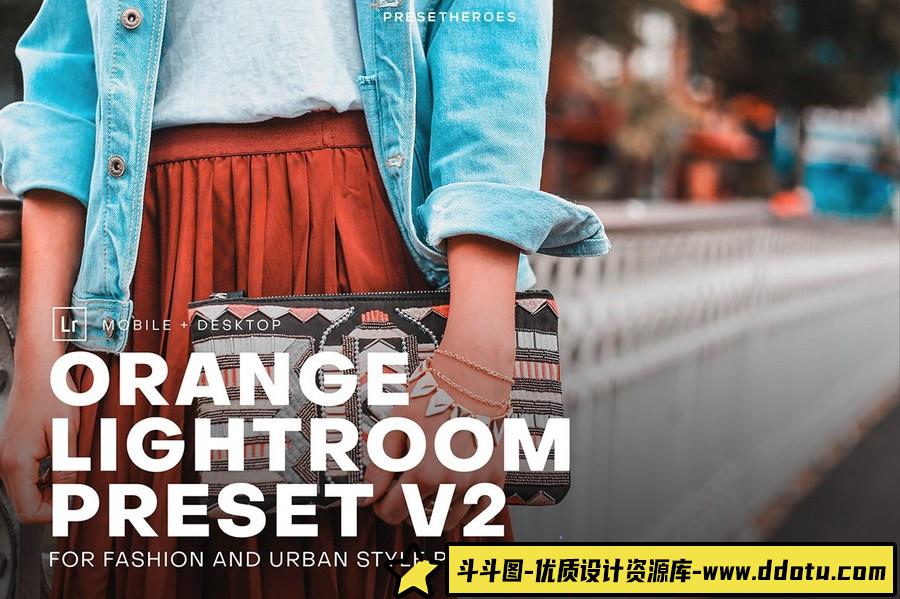 INS橙色调社交媒体人像调色Lightroom预设 Original Orange Preset-斗斗图