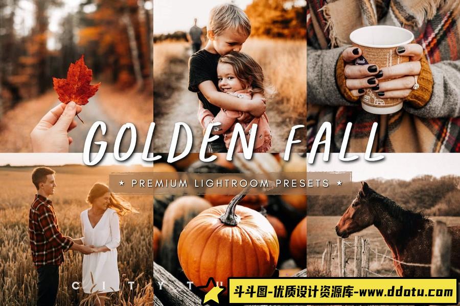 温暖人像后期调色Lightroom预设GOLDEN FALL Rustic Warm Lightroom Presets-斗斗图
