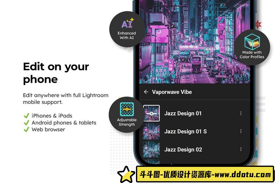 蒸汽波城市夜景怀旧胶片Lightroom预设及视频后期调色LUT预设