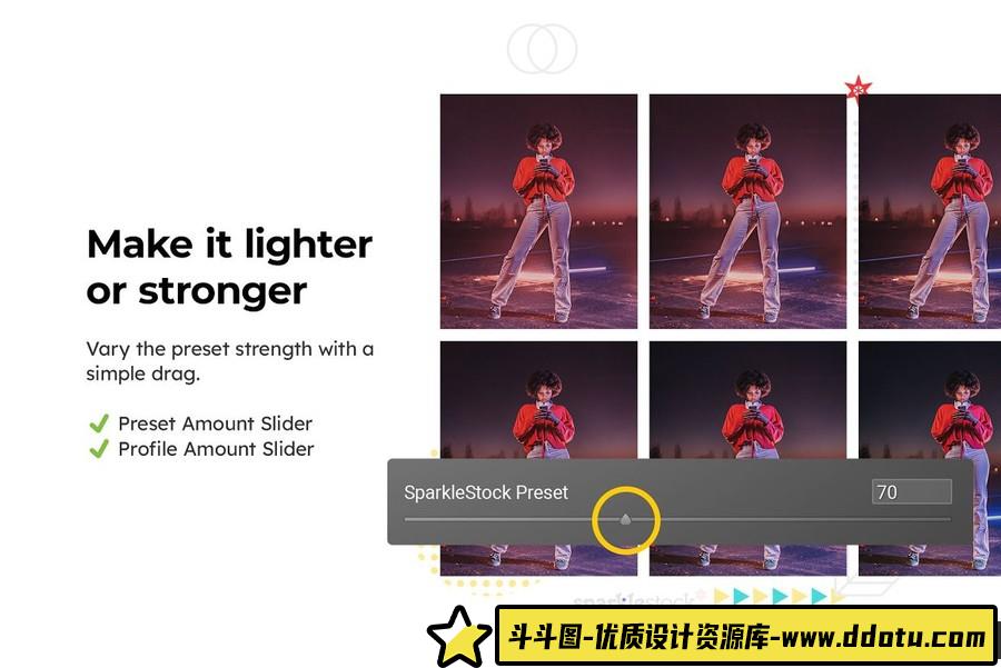 蒸汽波城市夜景怀旧胶片Lightroom预设及视频后期调色LUT预设