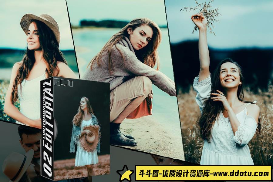复古电影胶片人像后期调色Lightroom预设 Editorial Lightroom Presets-斗斗图