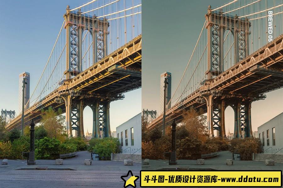 25个纽约城市风光摄影后期Lightroom调色预设及视频LUT调色预设-斗斗图