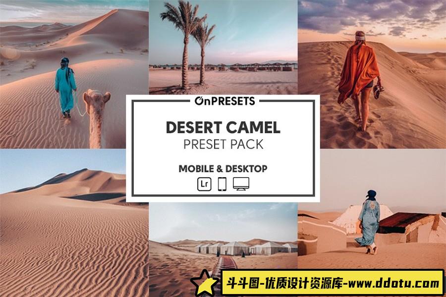 旅拍沙漠风光摄影后期调色Lightroom预设 OnPresets-DESERT CAMEL-斗斗图