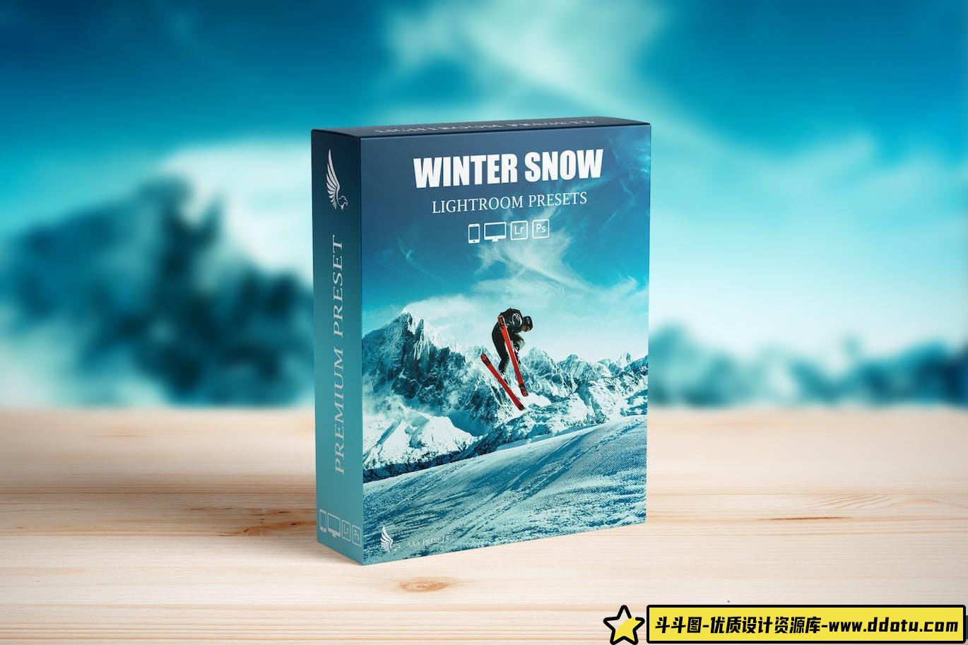 [风光LR预设]冬季冰雪电影风光Lightroom预设 Snow & Winter Presets for Lightroom-斗斗图