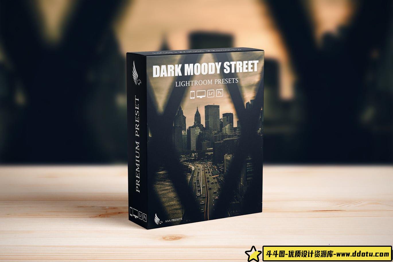 城市街拍电影色调Lightroom预设 Dark and Moody Street Cinematic Presets-斗斗图