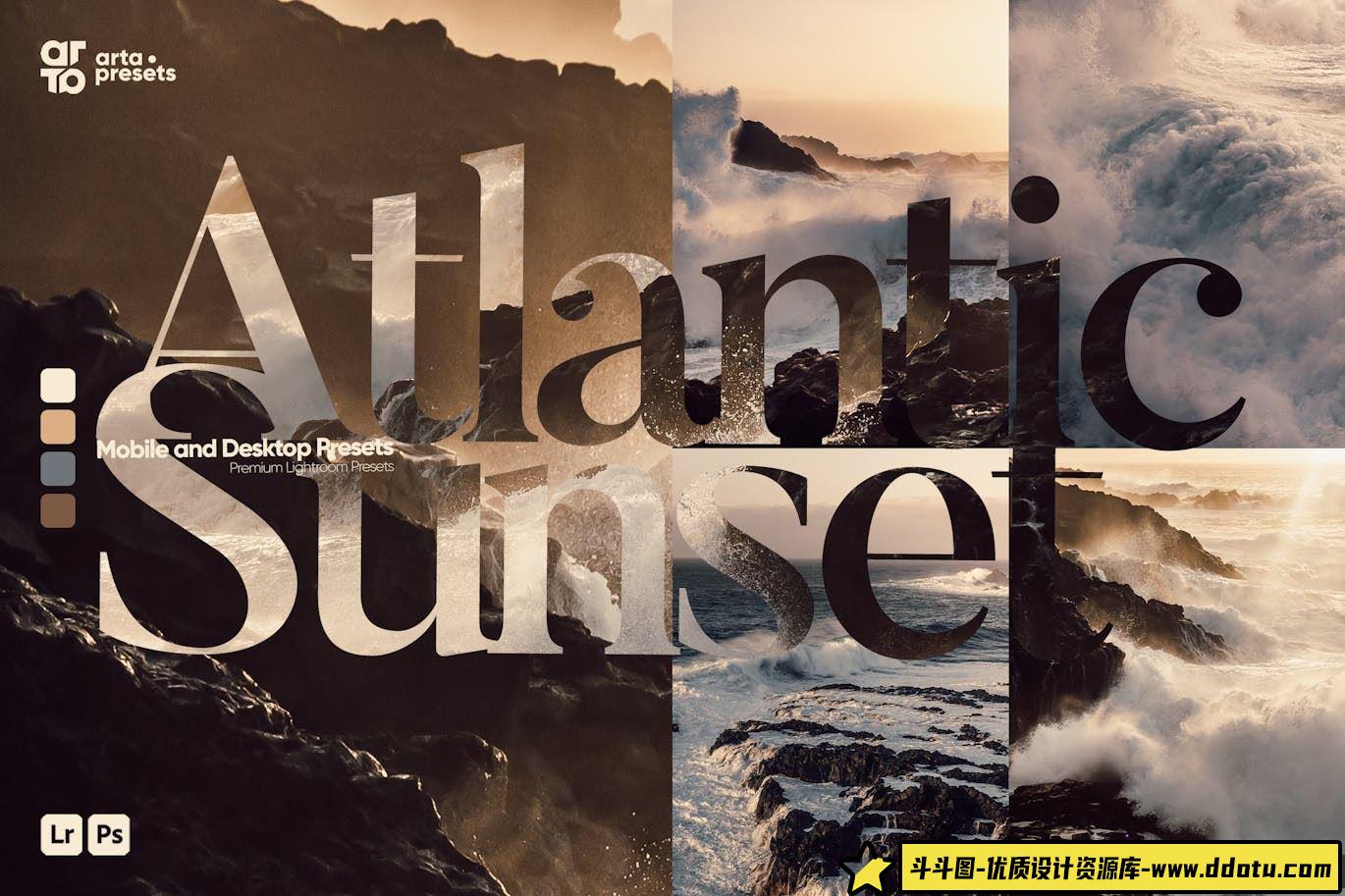 海景电影风光调色Lightroom预设 ARTA – Atlantic Sunset for Lightroom-斗斗图