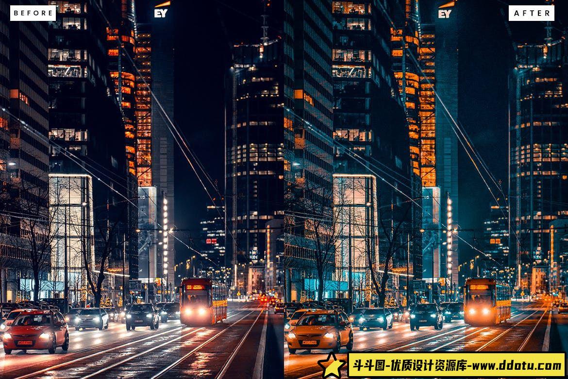 城市夜景街拍风光Lightroom预设City Of Lights Lightroom Presets-斗斗图