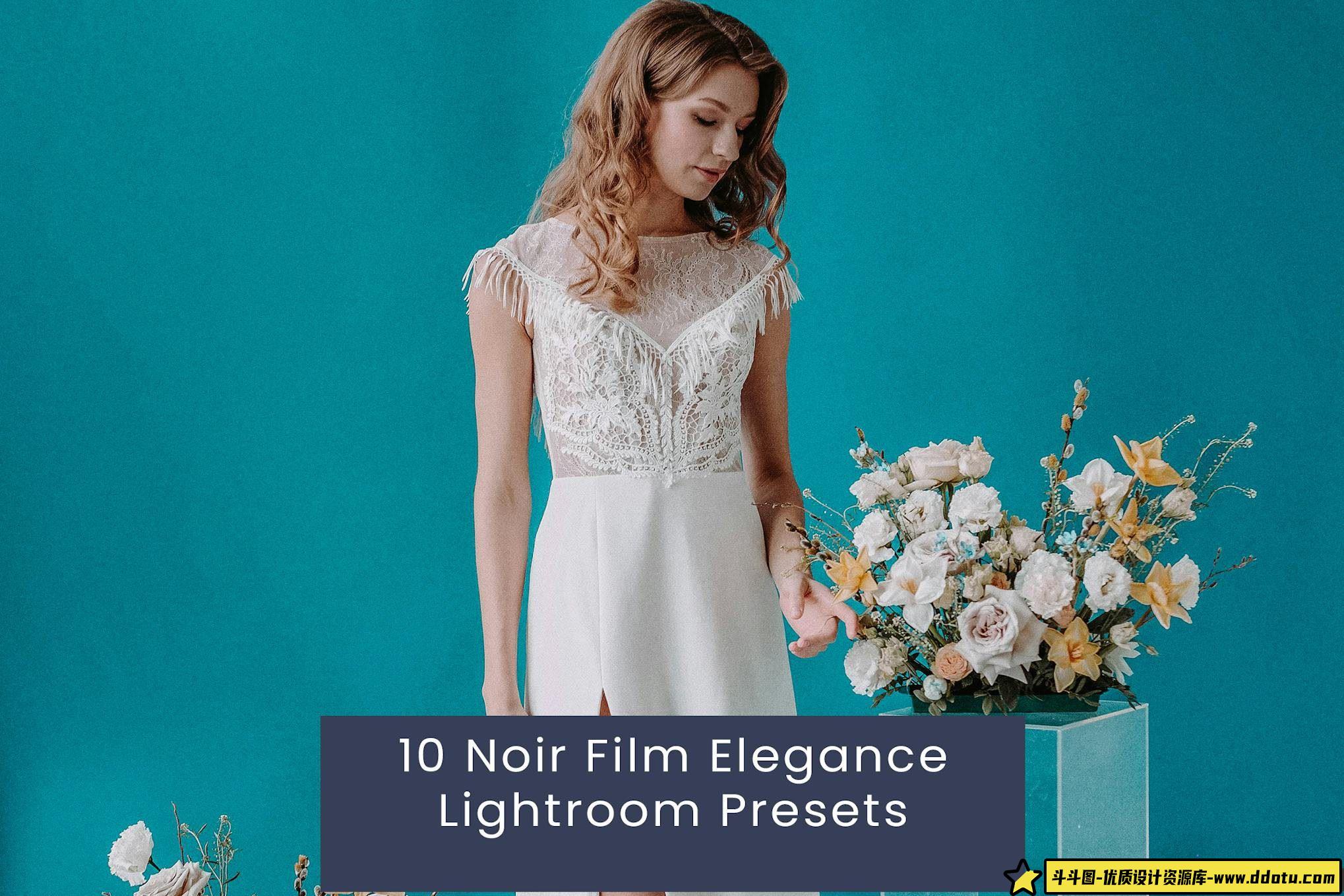 优雅电影胶片人像Lightroom预设 Noir Film Elegance Lightroom Presets-斗斗图