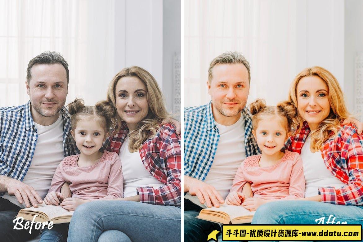温暖家庭人像后期调色Lightroom预设 Family Lightroom Presets-斗斗图