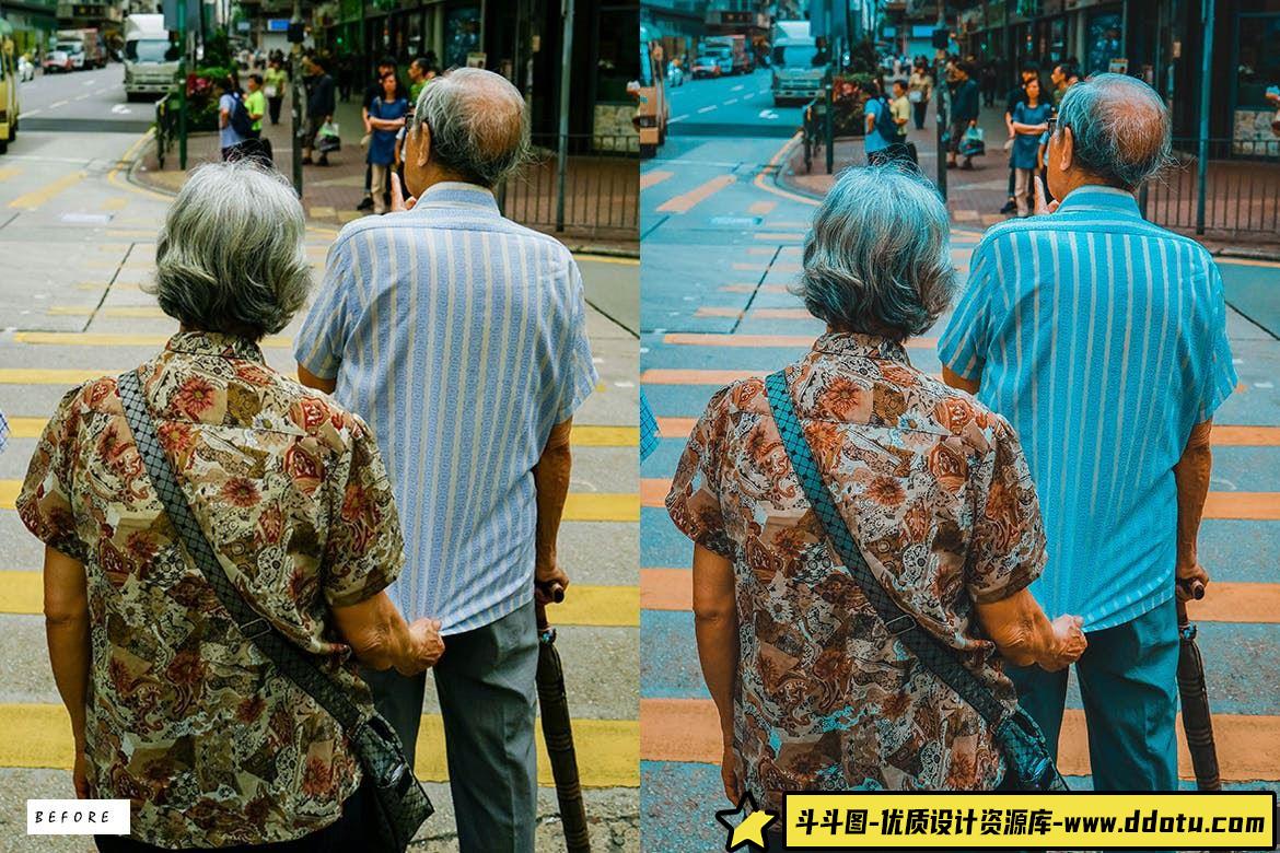 12种香港影视色彩LR调色预设 Cinematic Hong Kong LR预设-斗斗图