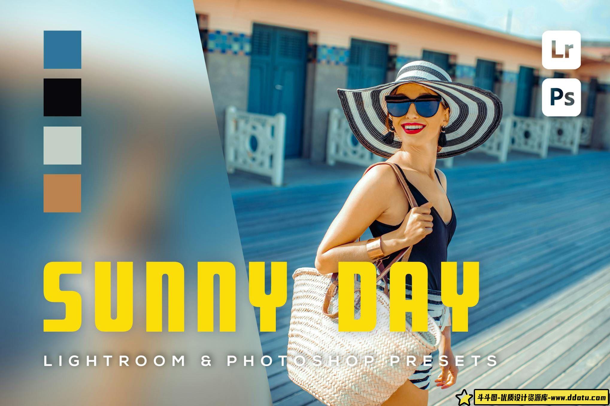 6种夏季肖像调色LR预设 Sunny Day LR预设-斗斗图