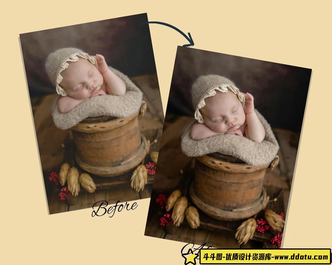 500组新生儿调色LR预设 500+ Newborn Baby Mom LR预设-斗斗图