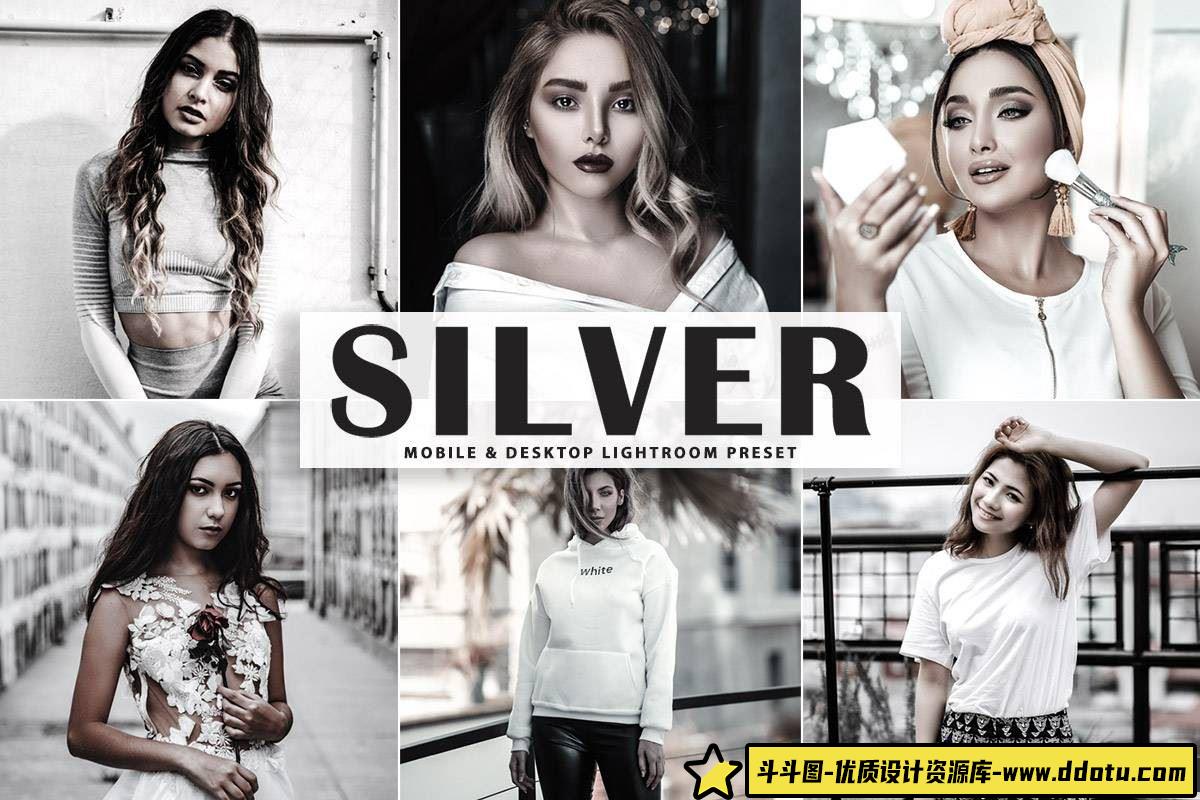 专业人像LR预设：Silver系列移动端与桌面端Lightroom预设-斗斗图