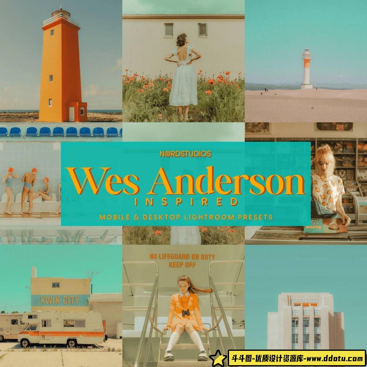 胶片LR预设韦斯·安德森复古唯美电影调色LR预设 Wes Anderson – Presets Pack-斗斗图