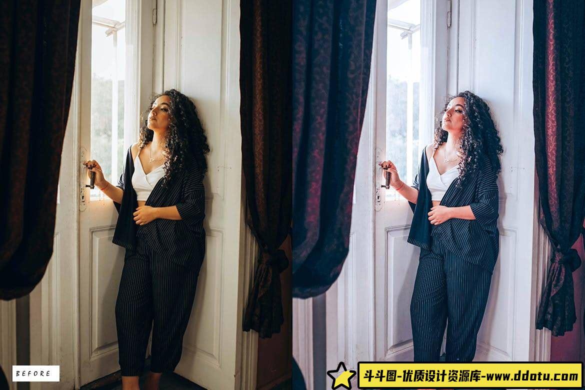 时尚电影色调人像调色，LR预设Aconite为你打造完美人像照片