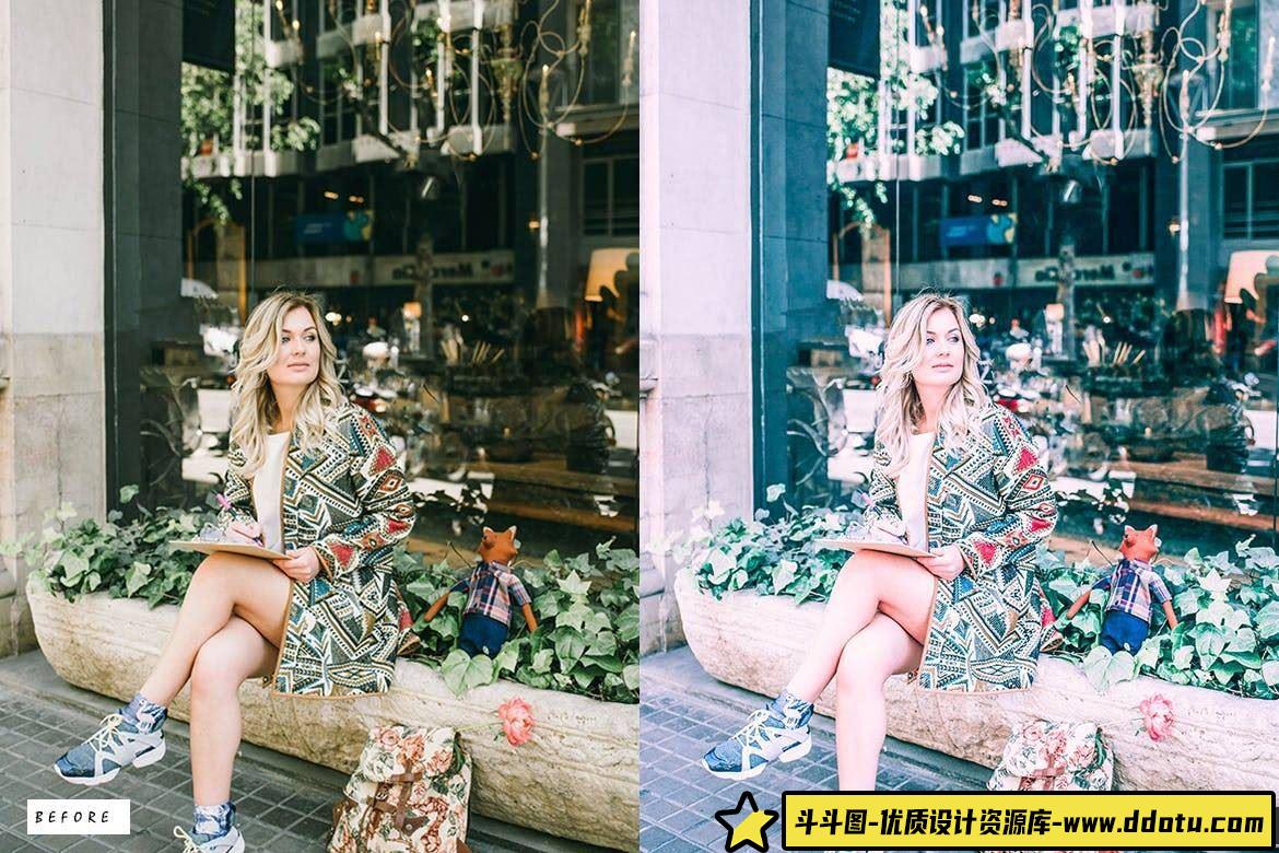 时尚电影色调人像调色，LR预设Aconite为你打造完美人像照片