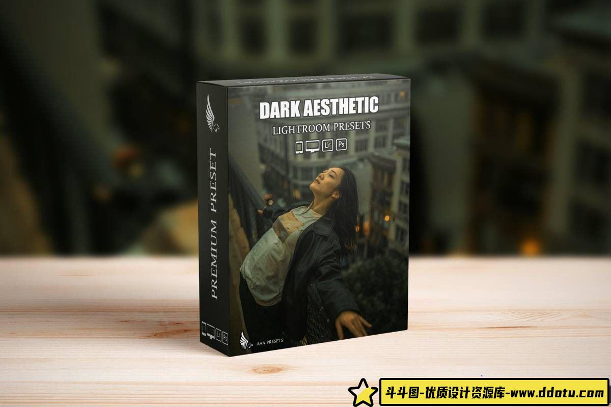 城市电影风格人像调色：Dark Aesthetic Lightroom预设包，让你的照片瞬间提升艺术感-斗斗图