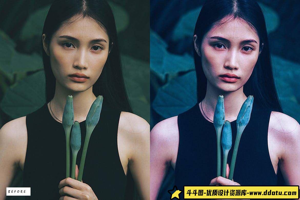 浪漫紫色调人像LR预设:胶片质感Lightroom调色,让你的照片焕发自然之美