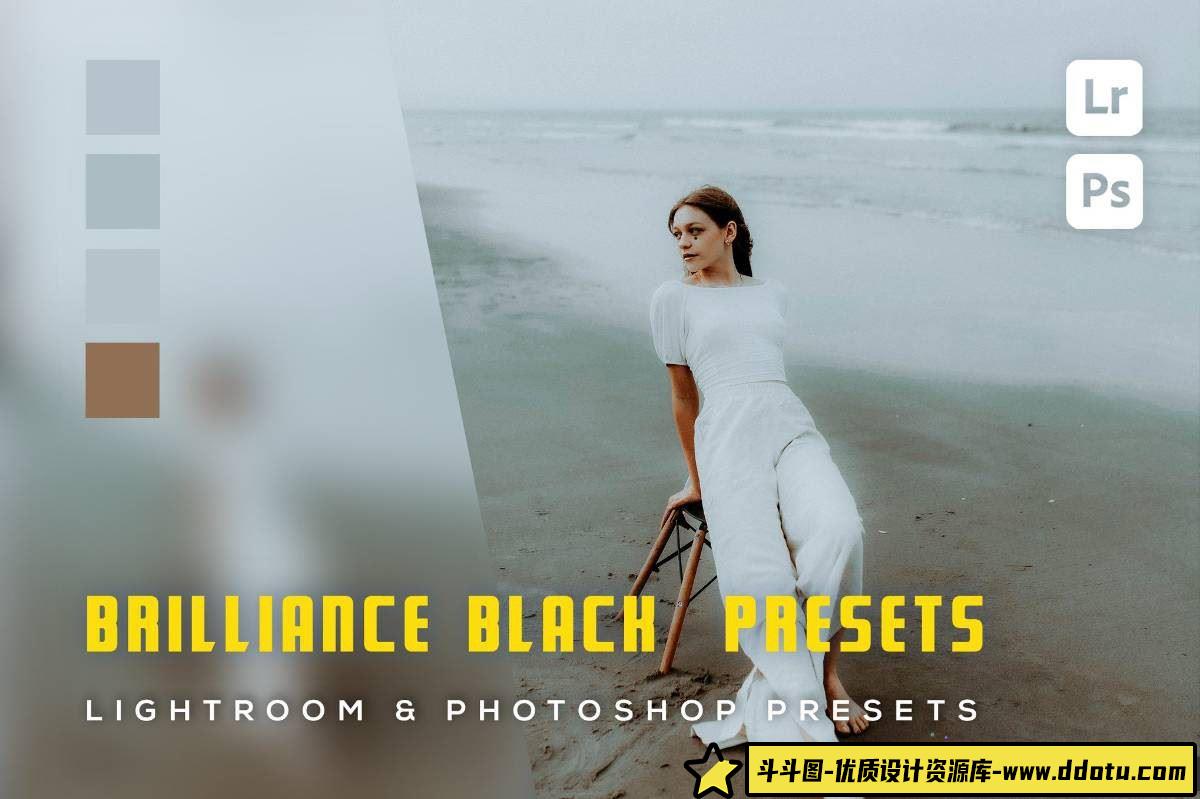 旅拍LR预设冷色调电影胶片LR预设 Brilliance black Lightroom and Photoshop Presets-斗斗图