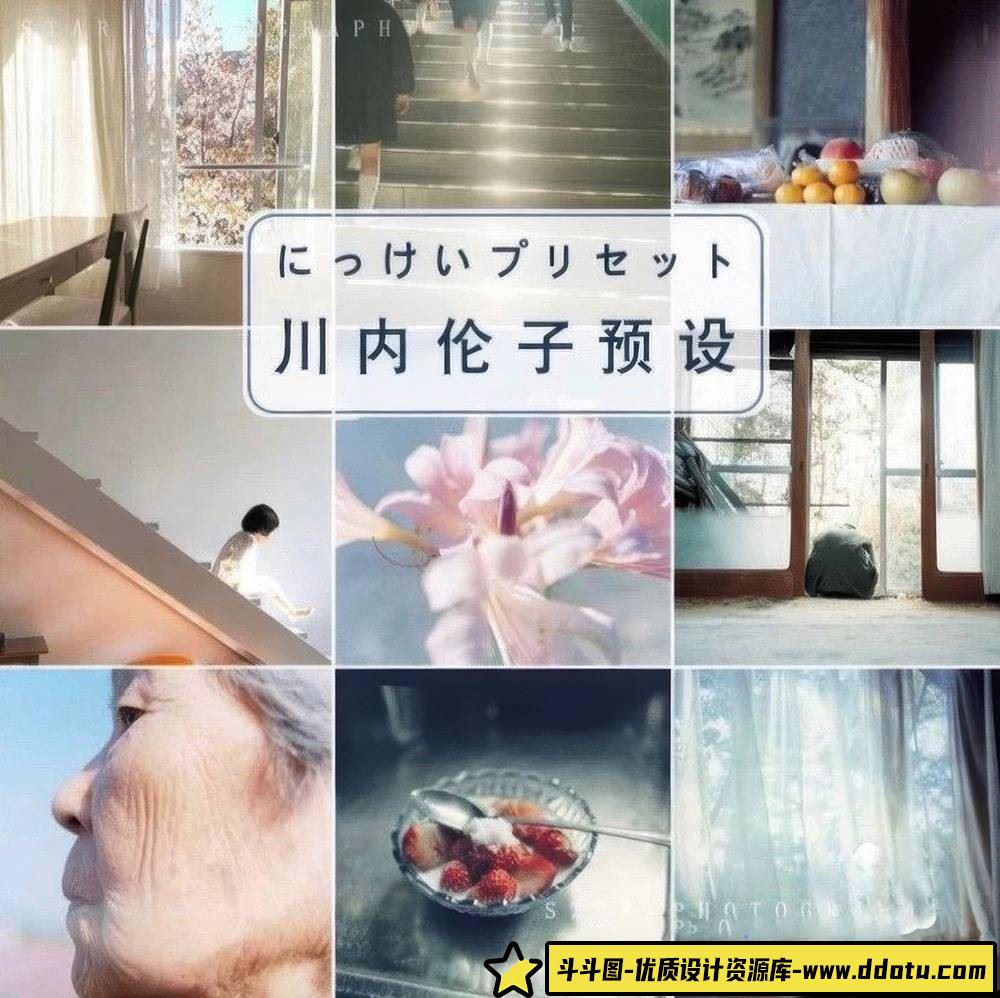 探索日系LR预设：川内伦子淡色风格与INS人像的完美结合，适用于PR/PS/AE/FCPX/LUT-斗斗图