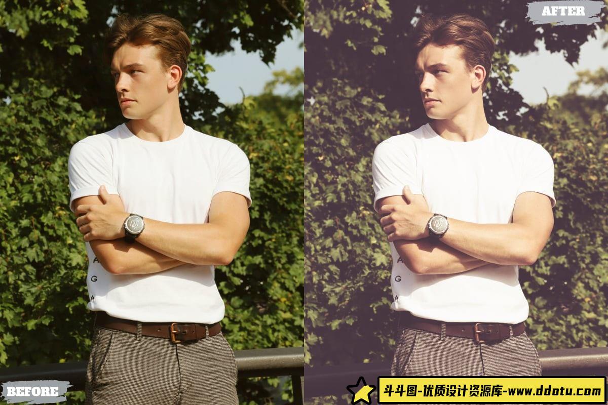 优雅胶片风格LR预设：适用于桌面和移动设备的电影人像编辑工具