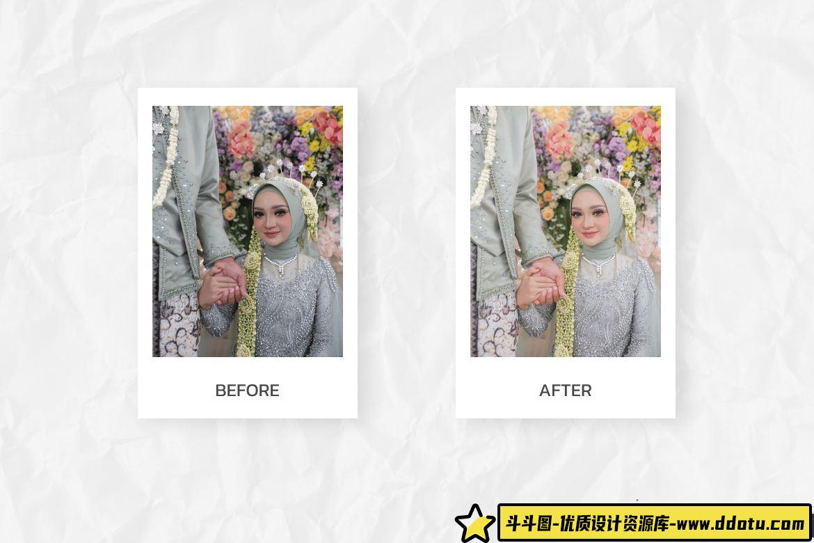 完美婚礼胶片风格：Fleur西式人像LR预设，让你的Lightroom编辑更轻松！