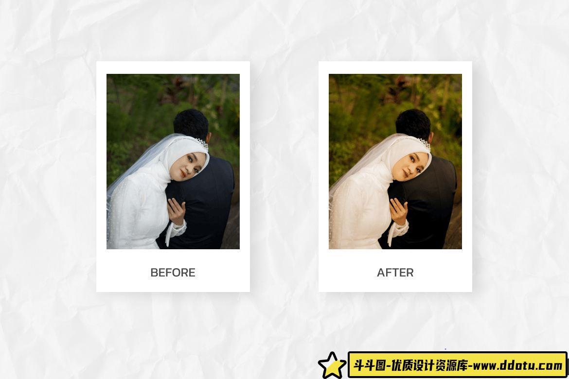 完美婚礼胶片风格：Fleur西式人像LR预设，让你的Lightroom编辑更轻松！