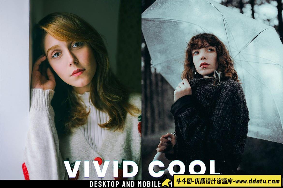 复古电影胶片LR预设：Vivid Cool Lightroom预设，适用于桌面和移动设备-斗斗图