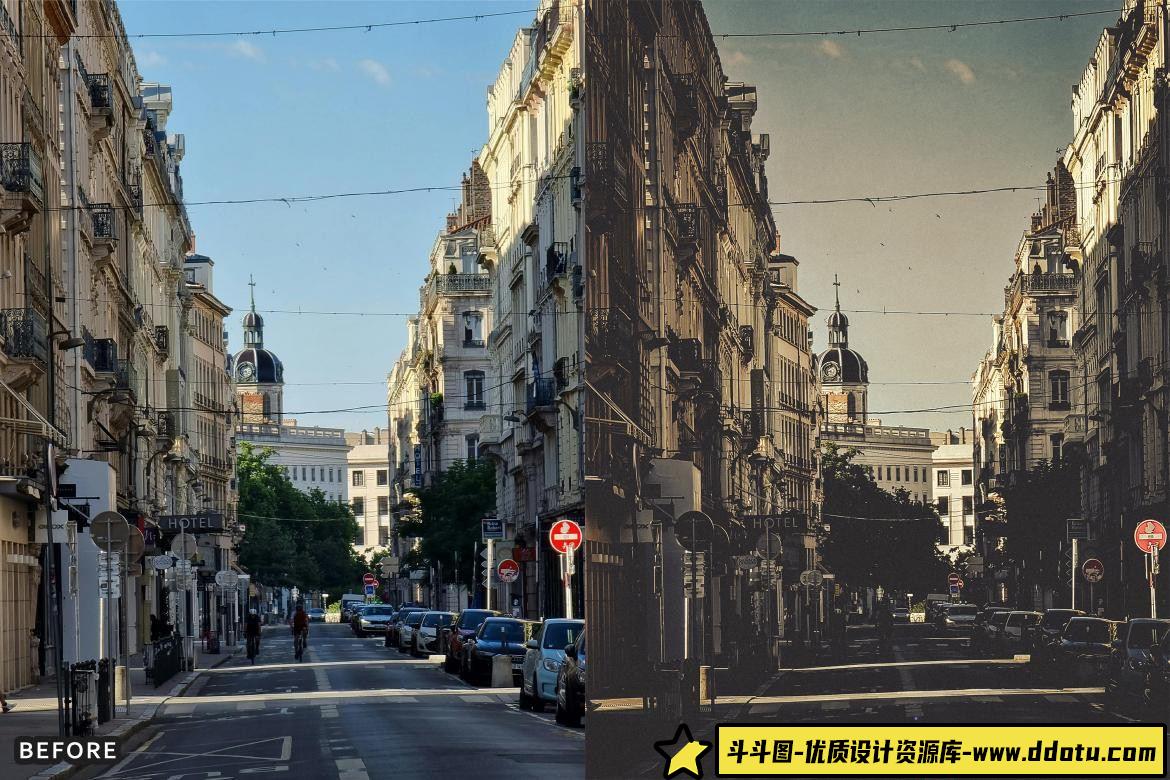 复古城市旅拍必备：LR预设打造电影感街拍效果的Urban Matte Black风格