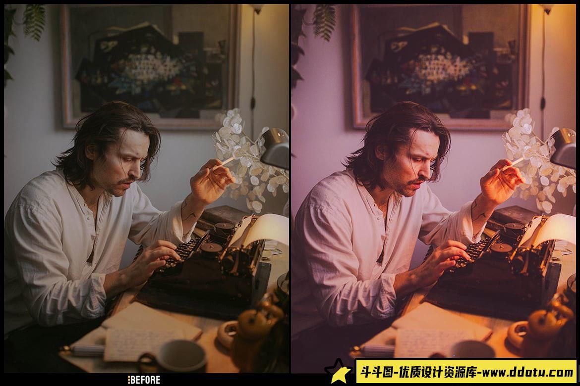 紫色哑光胶片LR预设：适用于桌面和移动设备的完美Lightroom调色方案