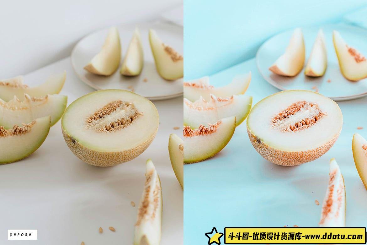 12款清新水果风格LR预设，轻松打造美食胶片感效果！