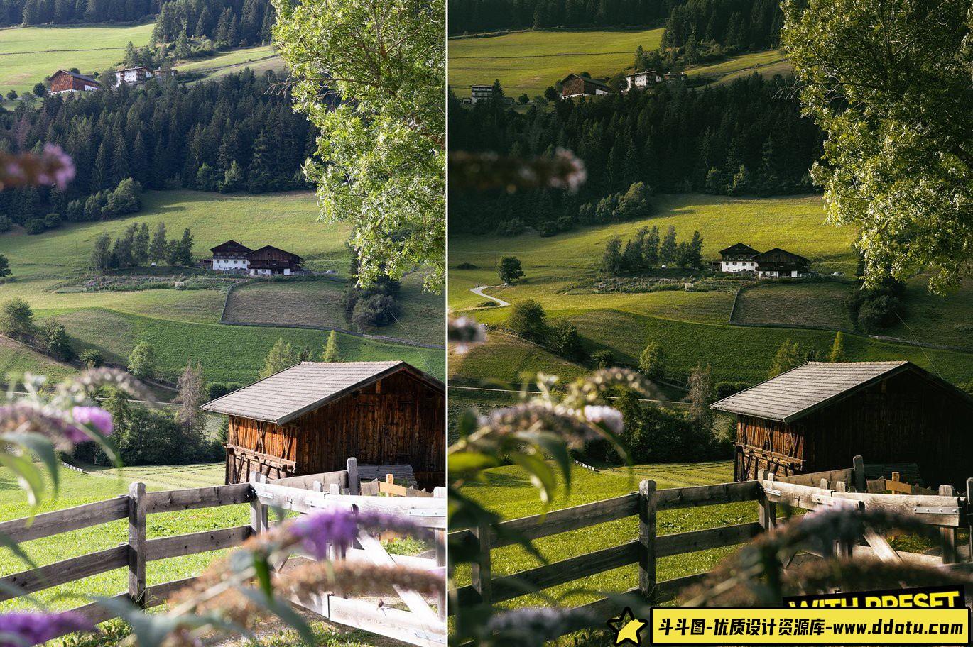 探索ARTA – 多洛米蒂风光LR预设，打造完美旅拍电影调色效果