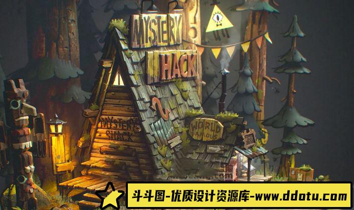探索Mystery Shack：Blender与SP打造卡通风格3D场景建模与渲染教程 - 斗斗图-斗斗图