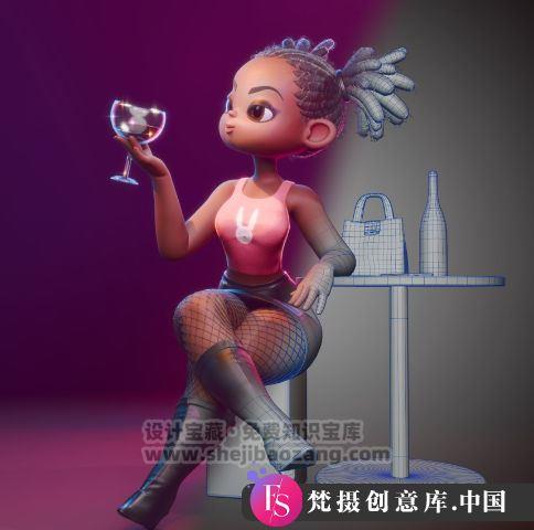 Blender入门：3D卡通女孩建模全流程视频与文件教程 - 斗斗图-斗斗图